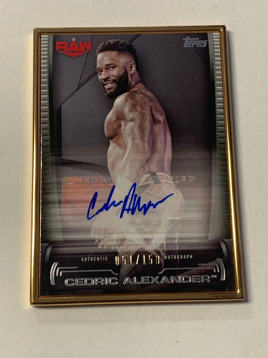 Cedrick Alexander 2021 WWE Topps Undisputed Authentic Superstar Autograph #/150 (Only 150 Made)!!!
