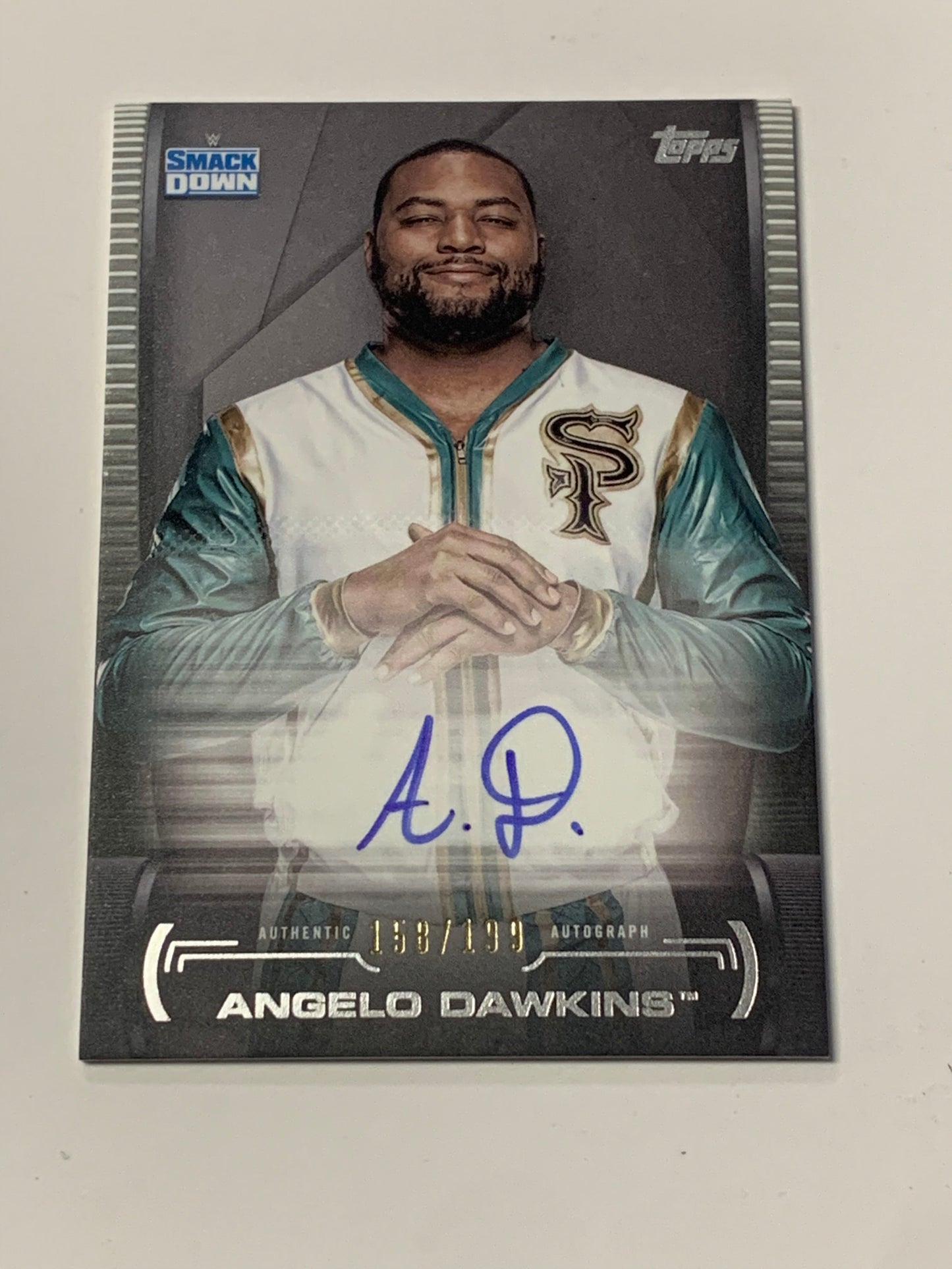 Angelo Dawkins 2021 WWE Topps Undisputed Authentic Superstar Autograph #/199