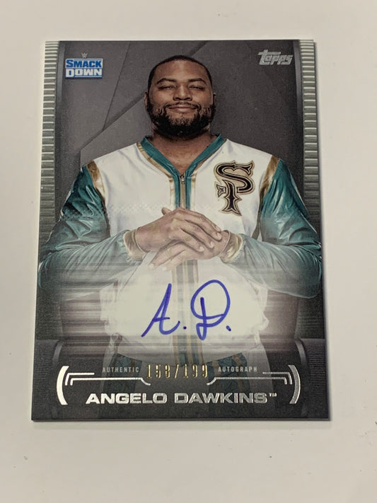 Angelo Dawkins 2021 WWE Topps Undisputed Authentic Superstar Autograph #/199