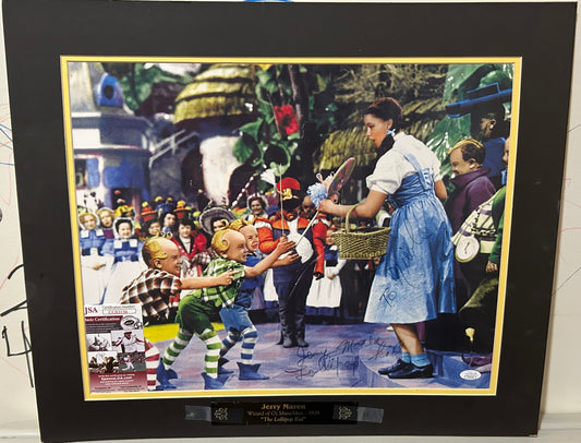 Wizard of Oz Signed by Jerry Maren (Lollipop Kid ) 16x20 (JSA Authenticated)