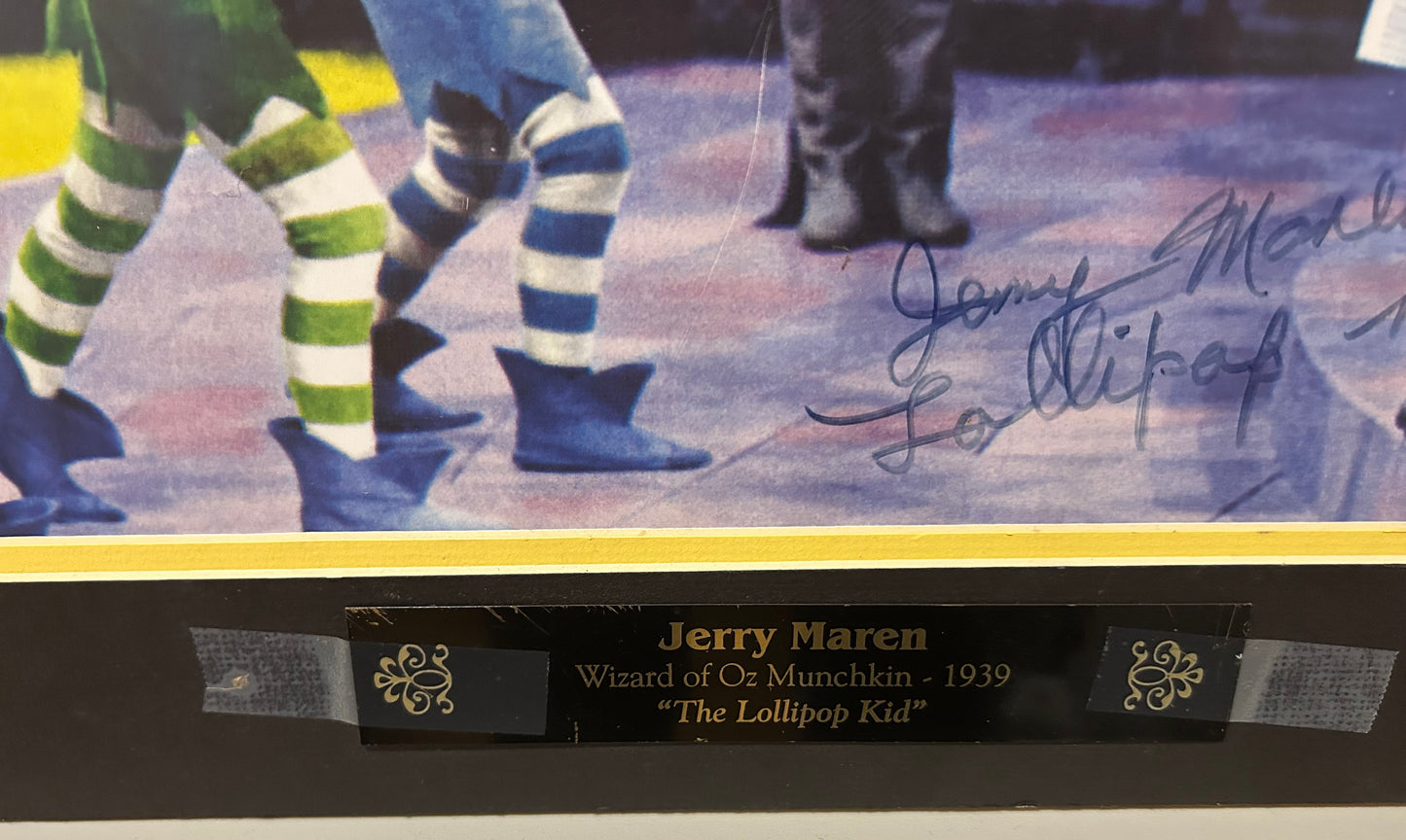 Wizard of Oz Signed by Jerry Maren (Lollipop Kid ) 16x20 (JSA Authenticated)