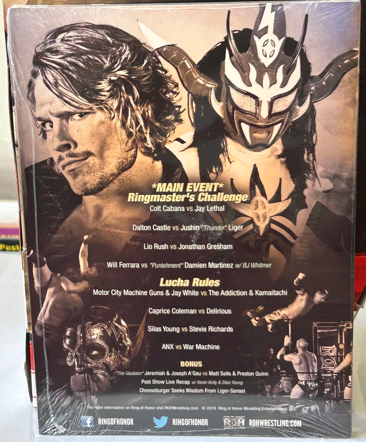 ROH Ring of Honor DVD (Sealed) “Reloaded Tour 2016” 9/24/2016 (Lethal, Liger, Lio Rush)