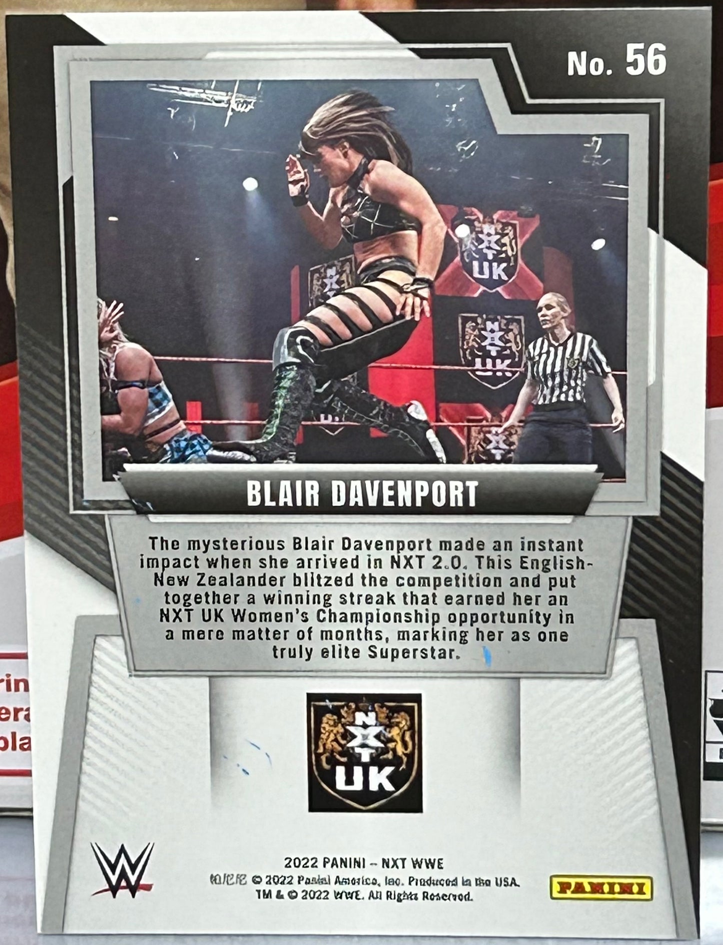 Blair Davenport SIGNED 2022 NXT WWE Panini ROOKIE COA