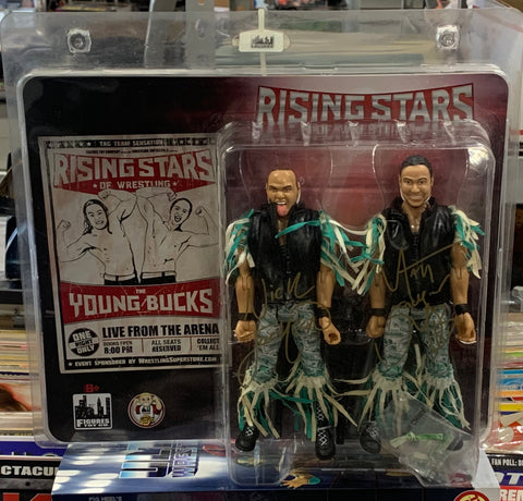 Young Bucks SIGNED “Rising Stars of Wrestling” Action Figures (Comes w/COA)