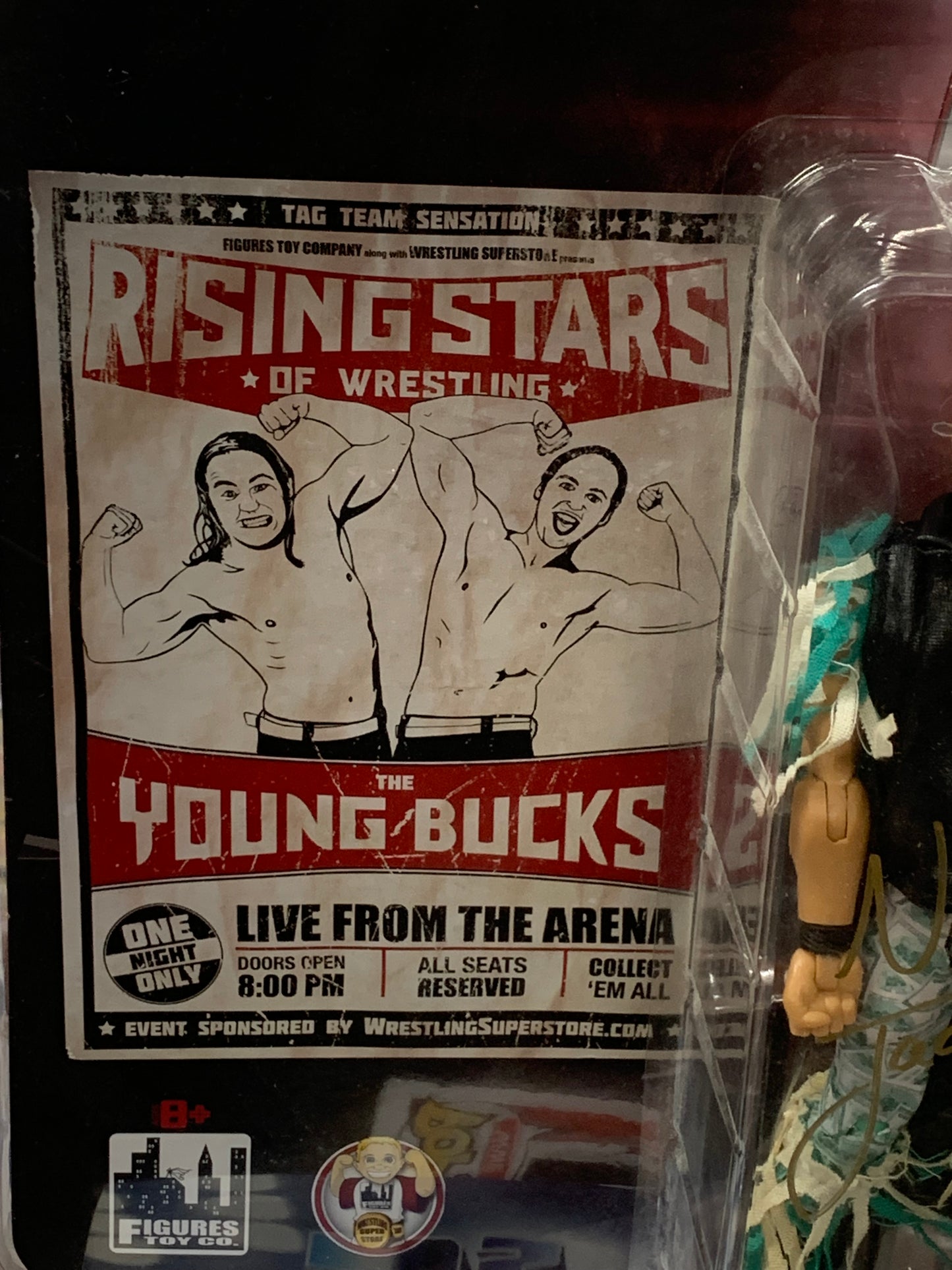 Young Bucks SIGNED “Rising Stars of Wrestling” Action Figures COA