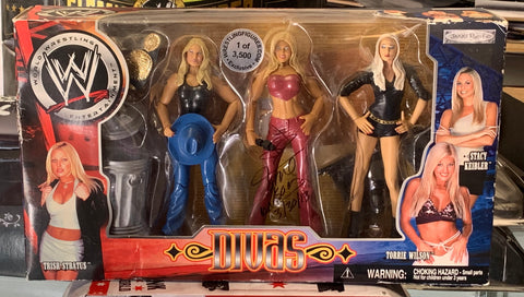 Divas WWE Jakks 3-Pack SIGNED by Torrie Wilson (Limited to Only 3500)