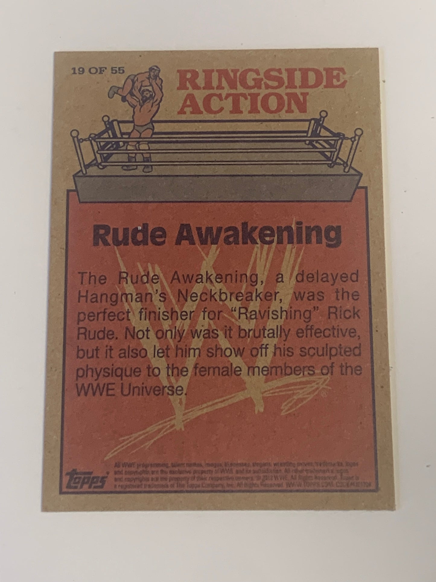 Ravishing Rick Rude 2012 WWE Topps Heritage “Ringside Action” Insert Card