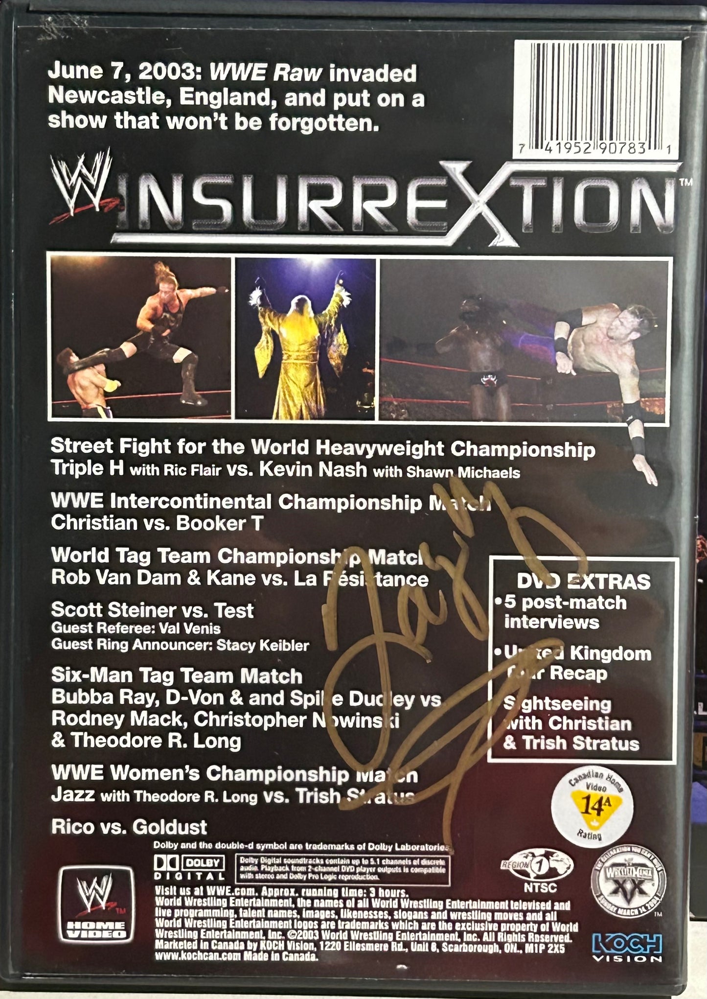 WWE Insurrextion 2003 DVD (Signed by Jazz)