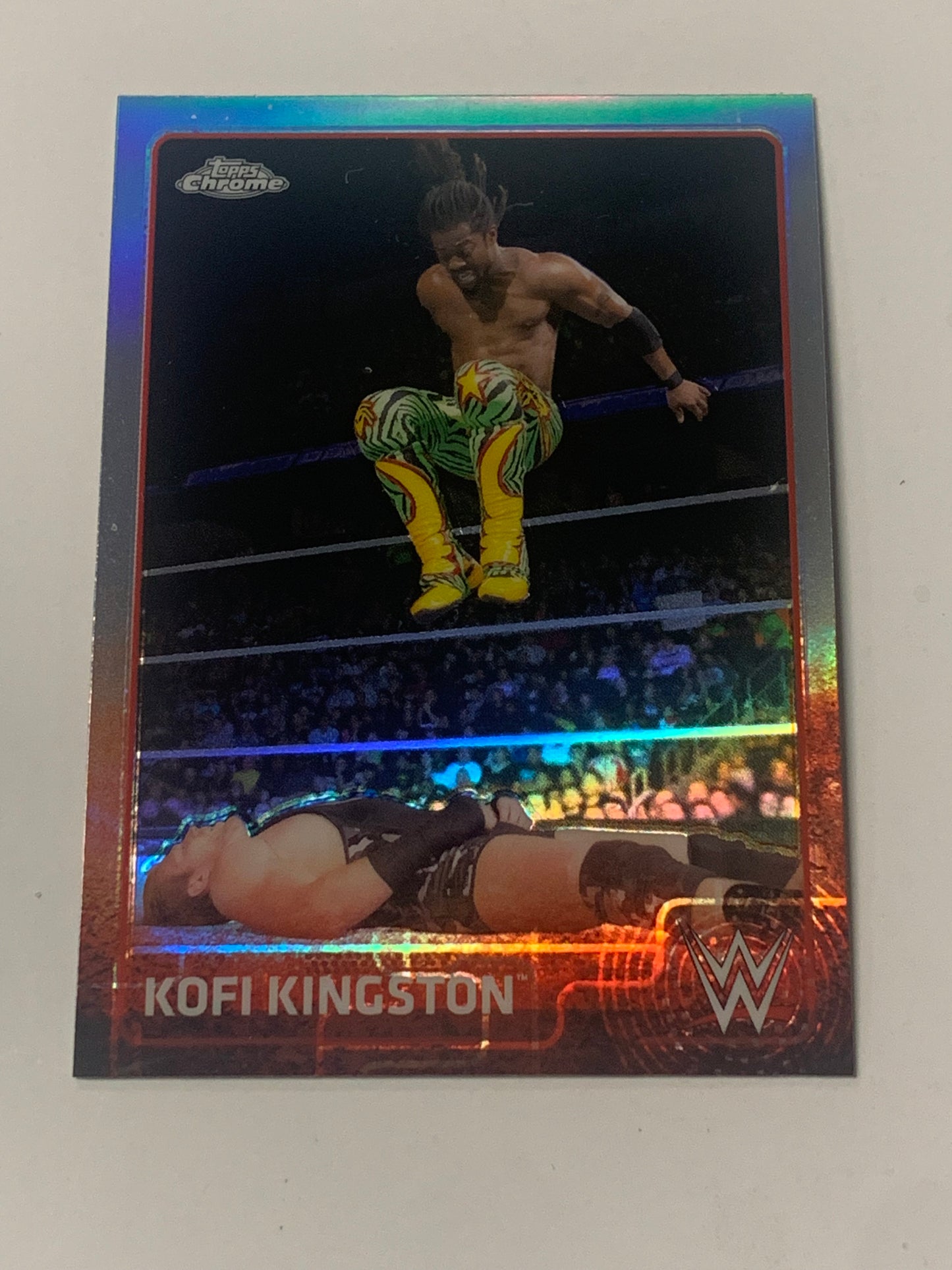 Kofi Kingston 2015 WWE Topps Chrome REFRACTOR #41