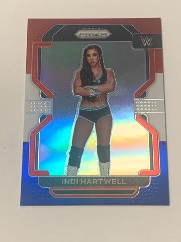 Indi Hartwell 2022 WWE Panini Prizm RED, WHITE & BLUE Refractor Card!!!