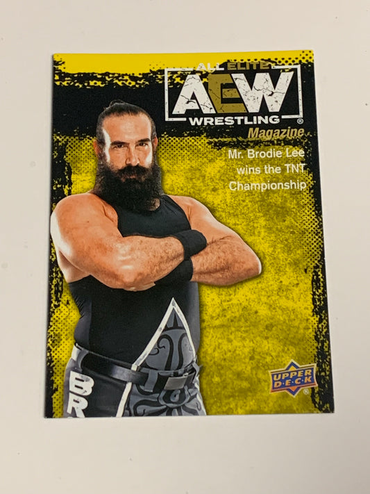Brodie Lee 2021 AEW UD Upper Deck 1st Edition YELLOW BORDER Magazine