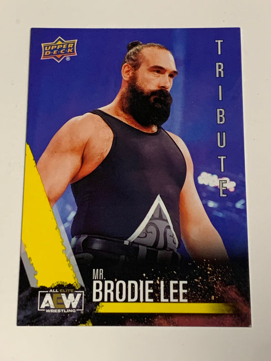 Brodie Lee 2021 AEW UD Upper Deck 1st Edition YELLOW BORDER