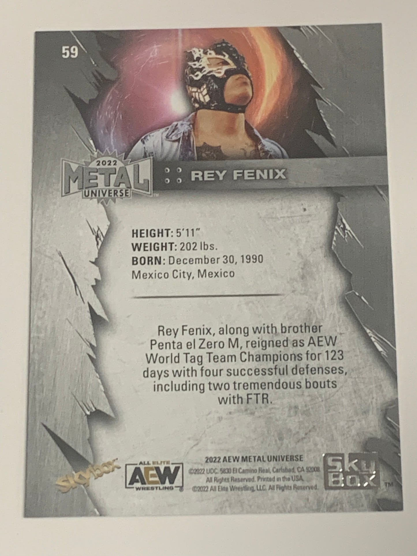 Rey Fenix 2022 AEW Skybox Metal Universe Card (Lucha Bros)