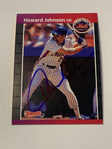 Howard Johnson SIGNED 1989 Donruss Card (Comes w/COA)