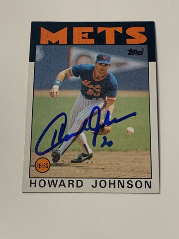 Howard Johnson SIGNED 1986 Topps Card (Comes w/COA)