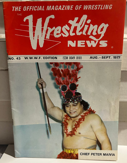 The Wrestling News Magazine #43 Aug/Sept 1977 (Chief Peter Maivia)