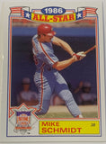 Mine Schmidt 1986 Topps All-Star Card PHILLIES