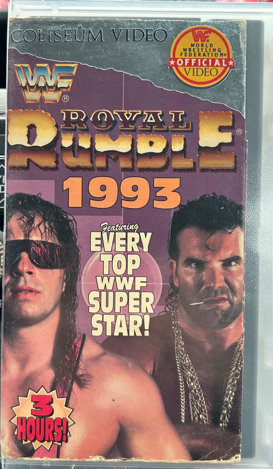 * WWF WWE Royal Rumble 1993 VHS (Official Coliseum Home Video)