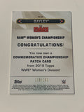 Bayley 2019 WWE Topps Commemrative Championship Patch Card #136/199