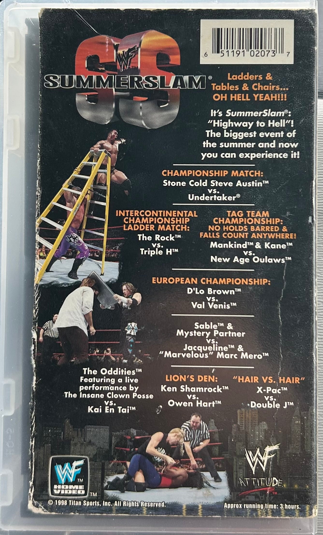 *  WWF WWE Summer Slam 1998 Official VHS (WWE Home Video)