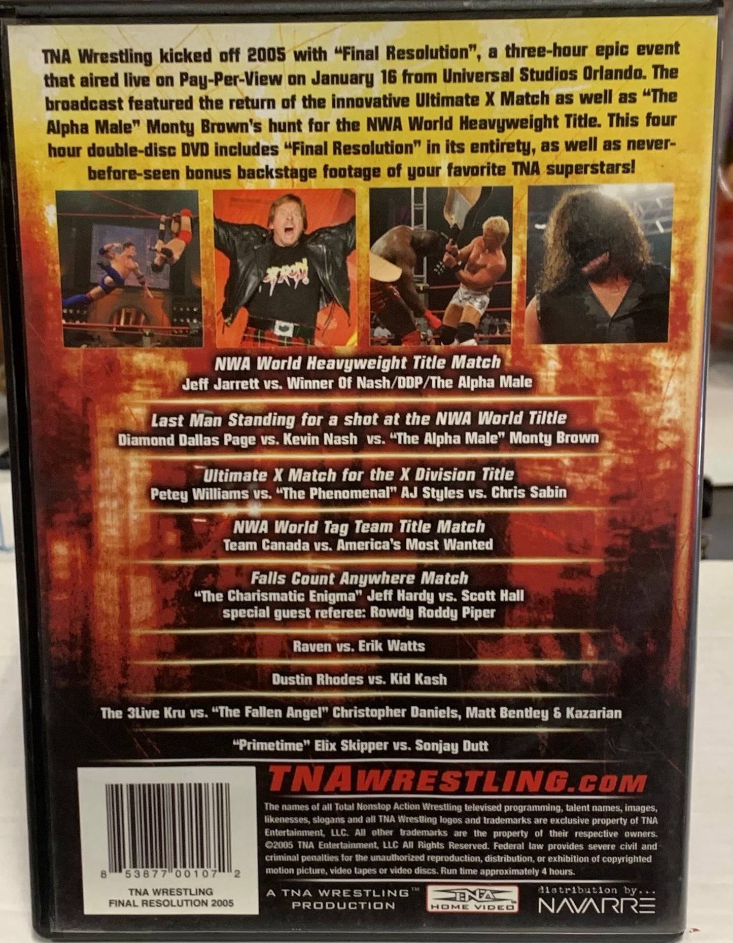 TNA DVD “Final Resolution 2005” (Jeff Hardy, Jarrett, Nash, DDP & more)!!!