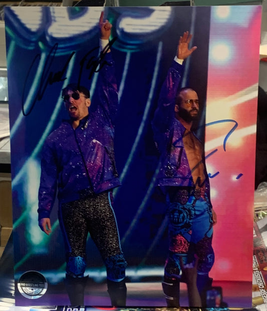 Best Friends (Chuck Taylor & Trent?) Signed 8x10 Color Photo (Pro Wrestling Tee’s Authenticated)