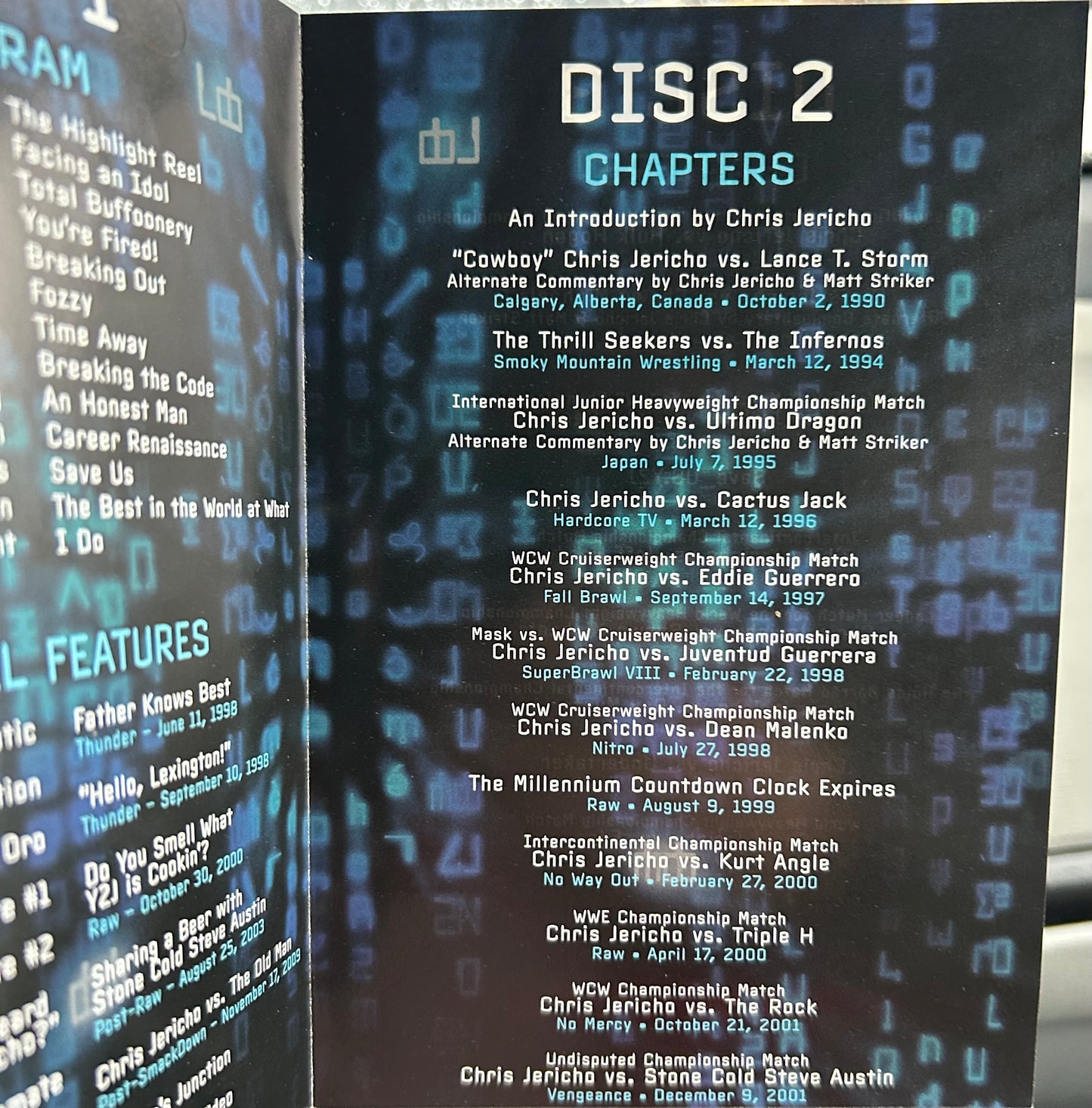 * “Behind The Walls of Chris Jericho” WWE DVD (3-Disc Set)