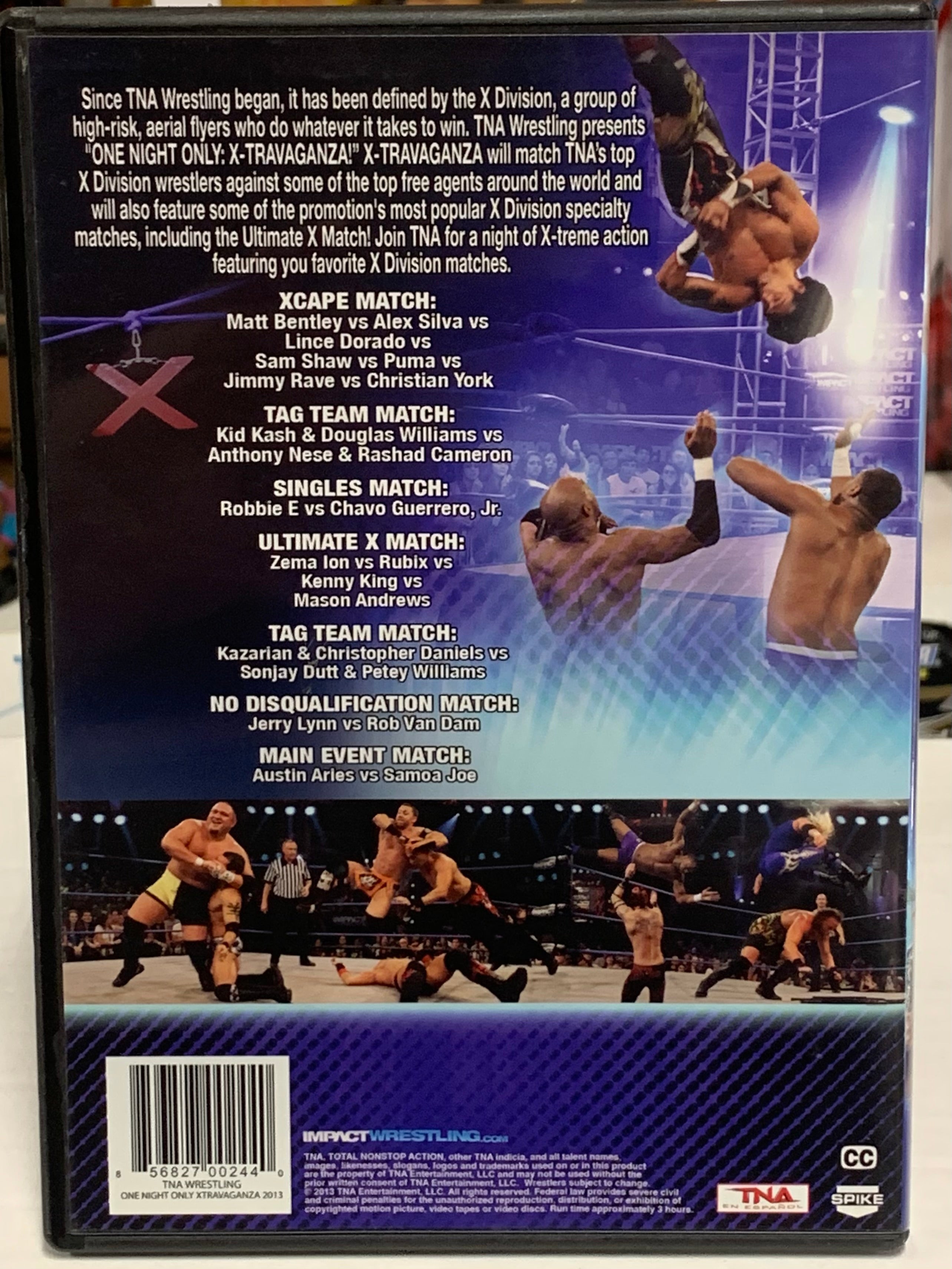 TNA DVD “One Night Only X-Traviganza” (Samoa Joe, Aries, Lynn