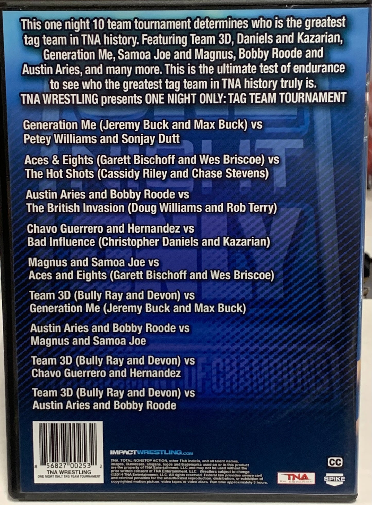 TNA DVD “One Night Only Tag Team Tournament” (Young Bucks, Team 3D, Samoa Joe & much more)