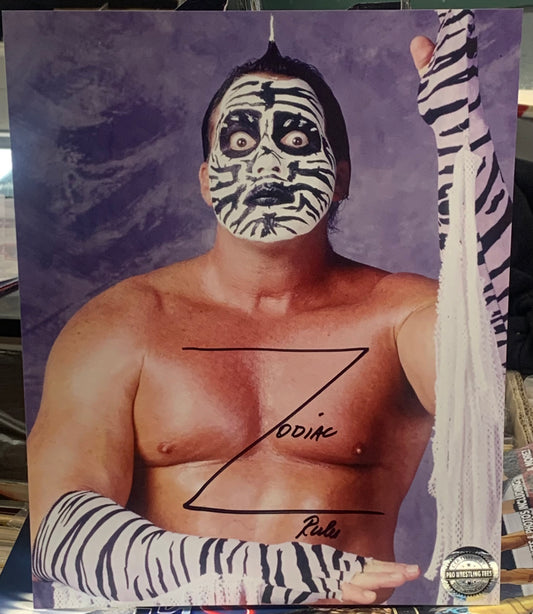 Zodiac Signed 8x10 Color Photo (Pro Wrestling Tee’s Authenticated)