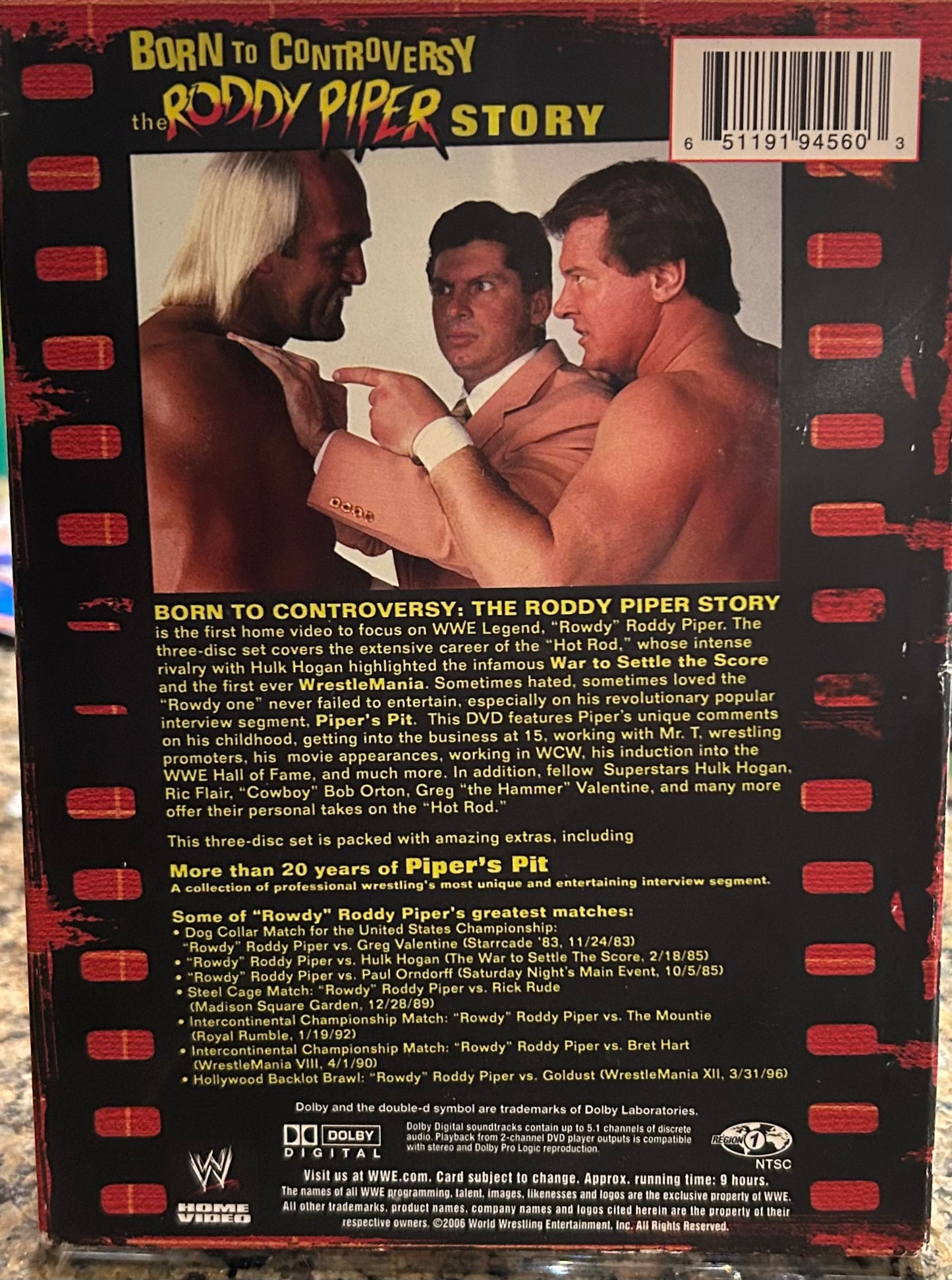 * “Born To Controversy, The Roddy Piper Story” WWE DVD (3-Disc Set)
