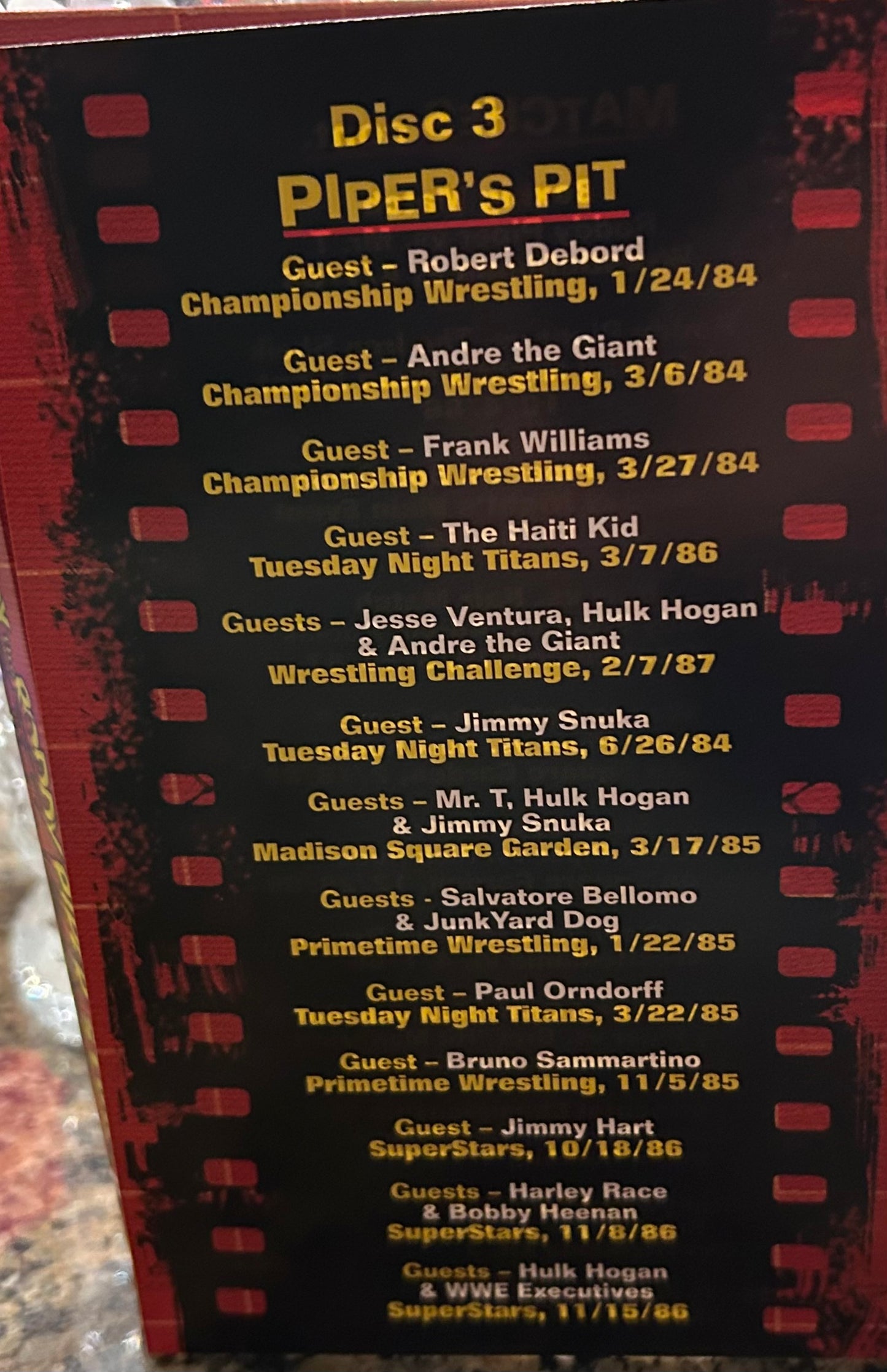 * “Born To Controversy, The Roddy Piper Story” WWE DVD (3-Disc Set)