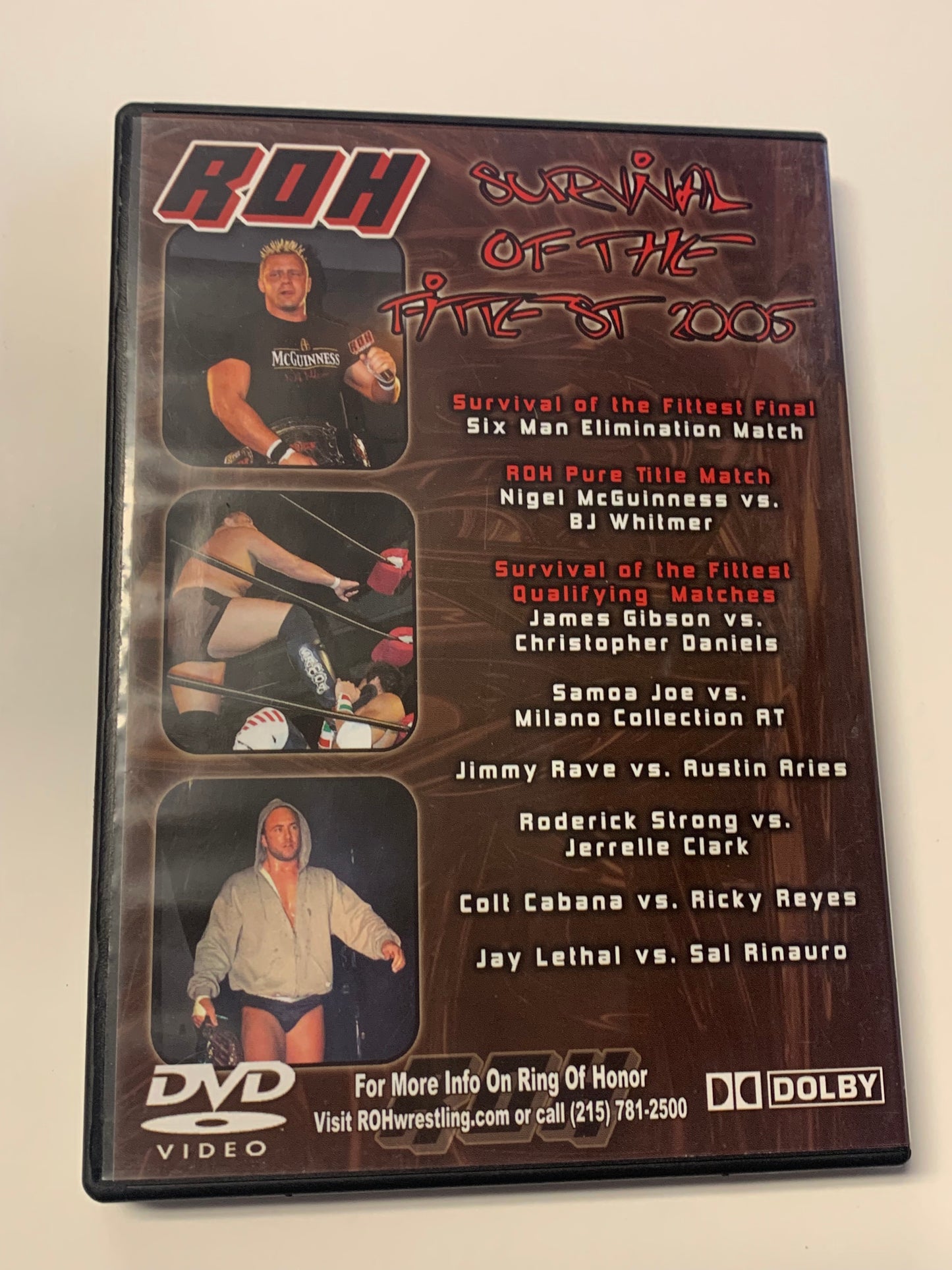 ROH Ring of Honor DVD “Survival of The Fittest 2005” 9/24/05 Samoa Joe Aries