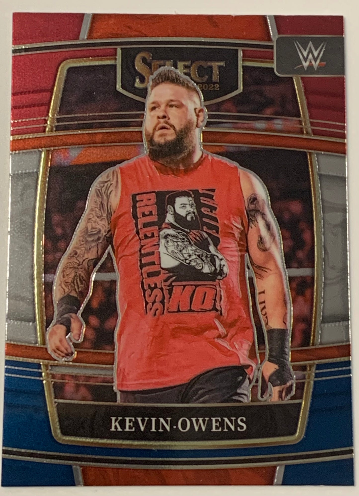 Kevin Owens 2022 WWE Panini Select Red & Blue Concourse Card