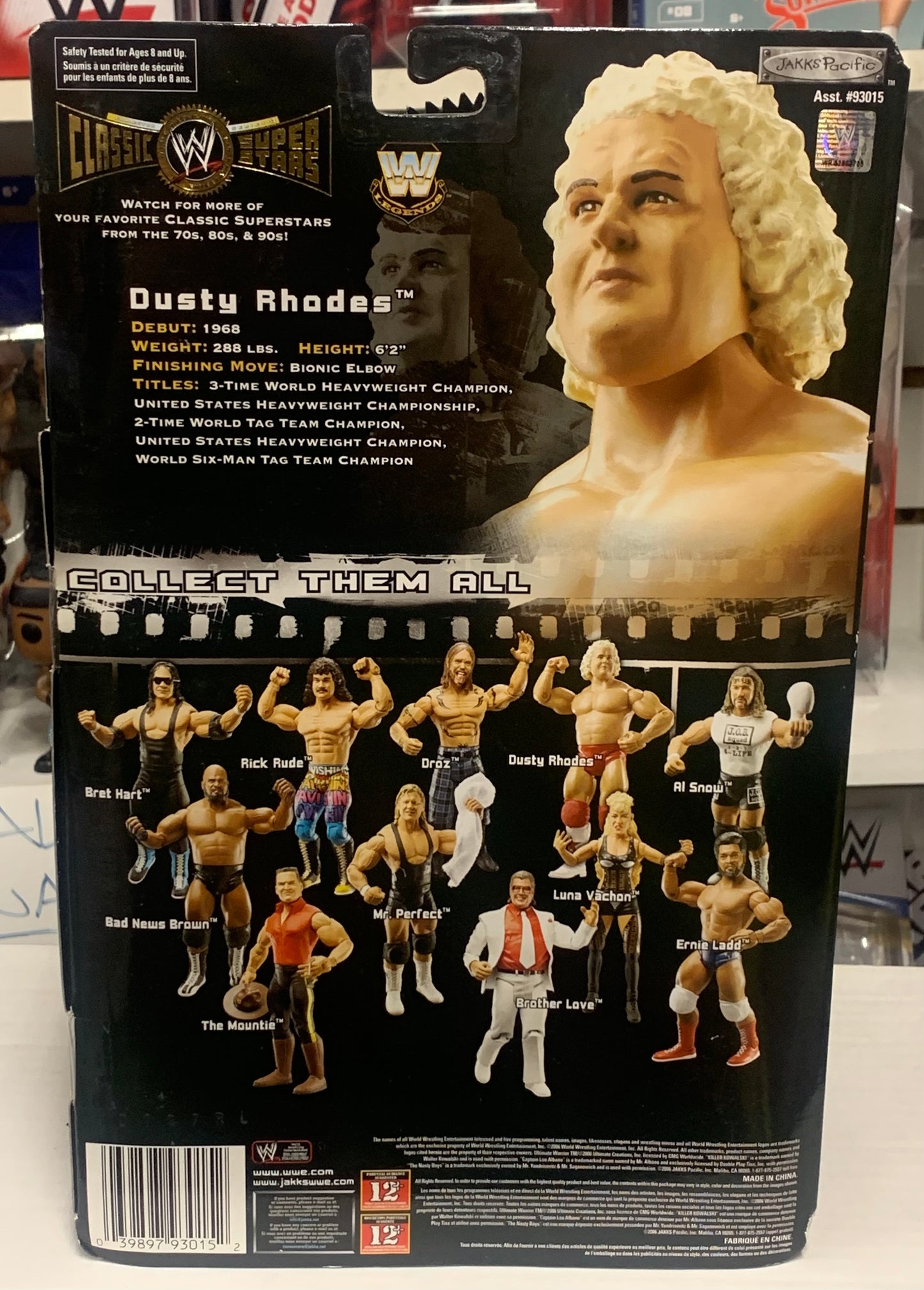 Dusty Rhodes WWF WWE Jakks Classic Superstars Action Figure