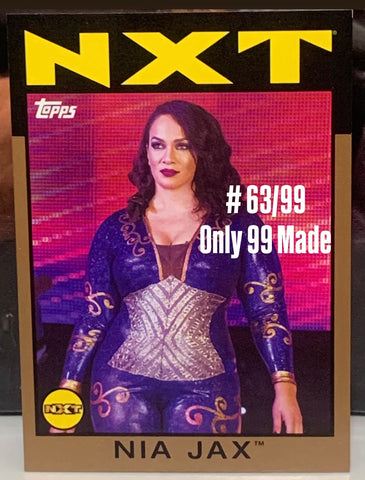 Nia Jax 2016 WWE Topps Heritage Parallel Card #63/99 (Only 99 Made)