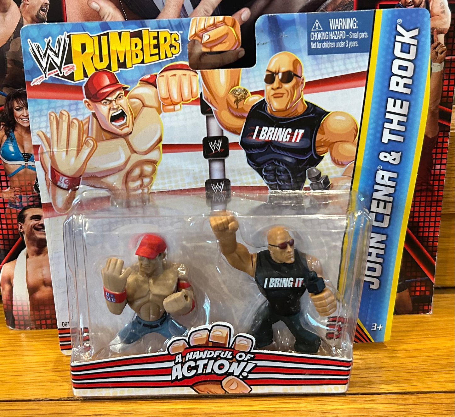 WWE Mattel Rumblers John Cena & The Rock Action Figures