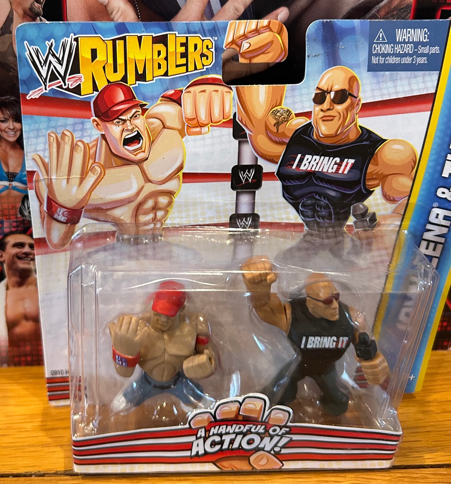 WWE Mattel Rumblers John Cena & The Rock Action Figures