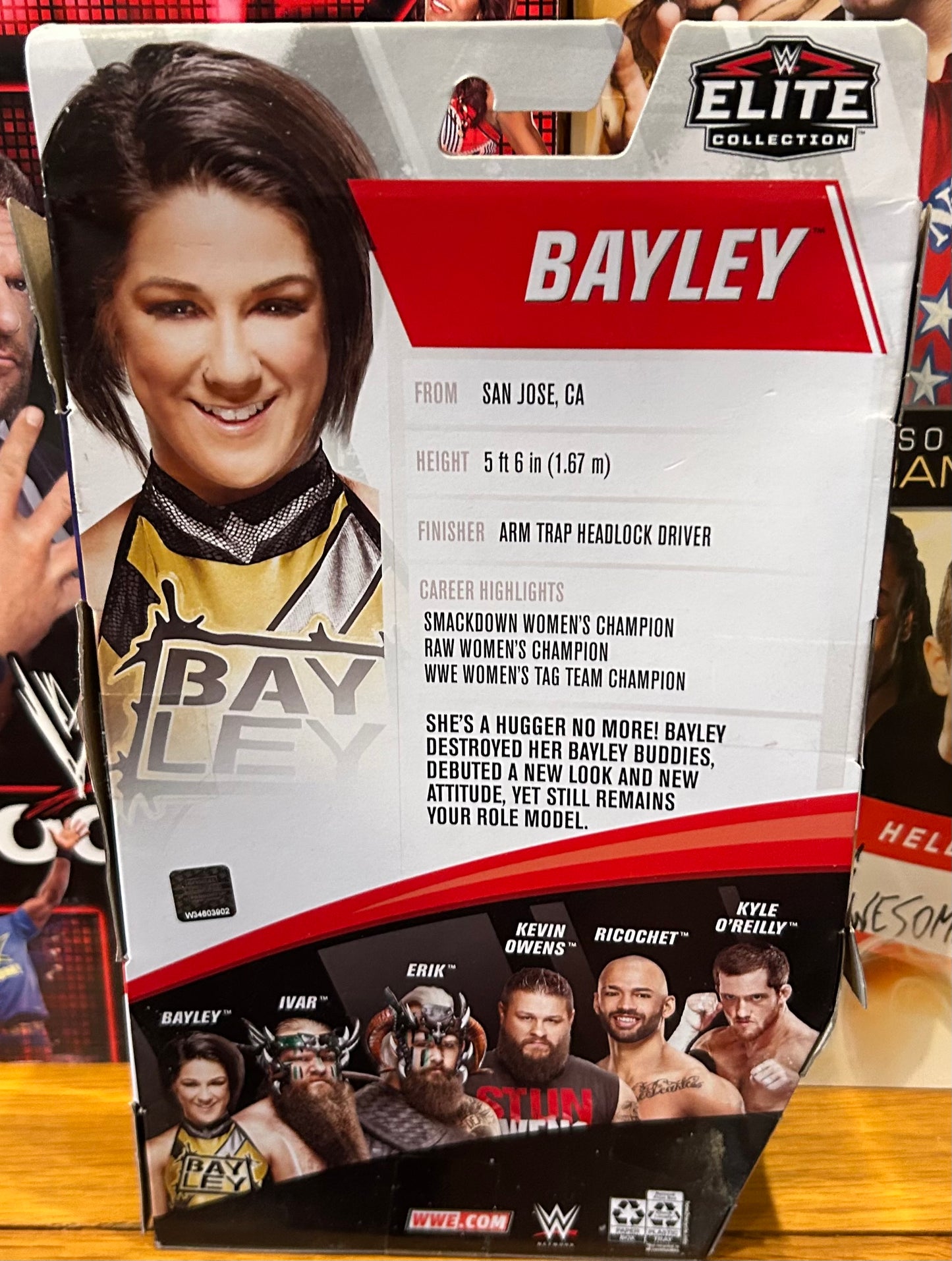* Bayley WWE Mattel Elite Action Figure (Sealed, Never Opened)