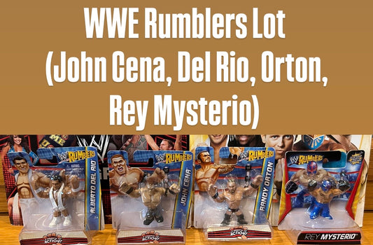 WWE Mattel Rumblers Lot (4) (Cena, Del Rio, orton & Mysterio)