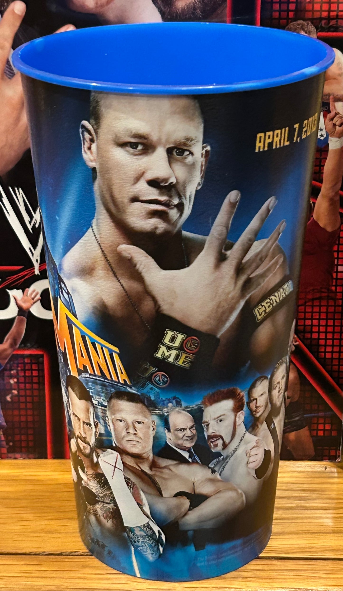 * WWE Wrestlemania 29 Official Collectibles Cup (John Cena, The Rock)