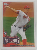 Stephen Strasburg 2010 Topps ROOKIE Card NATIONALS