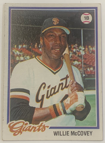 Willie McCovey 1978 Topps Baseball Card GIANTS