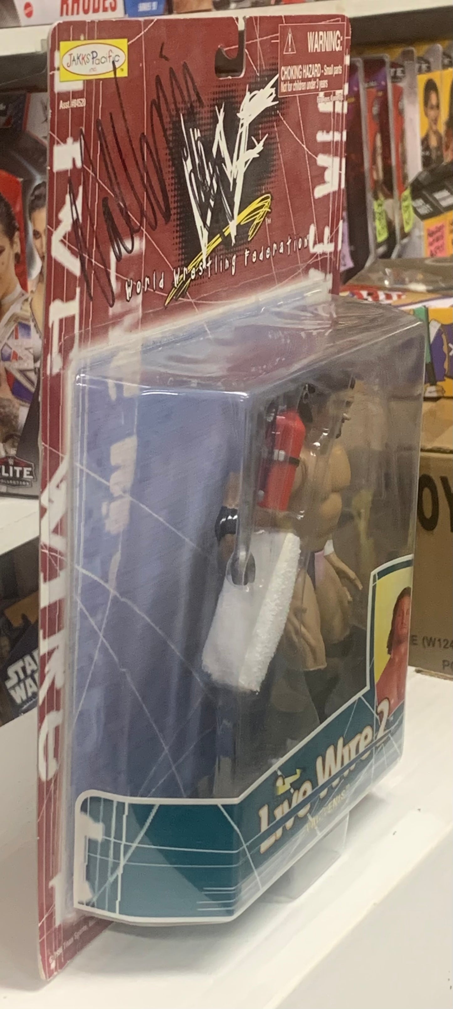 Val Venis SIGNED WWF Jakks “Live Wire 2” Action Figure COA