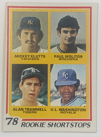 Paul Molitor & Alan Trammell ROOKIE Baseball Card