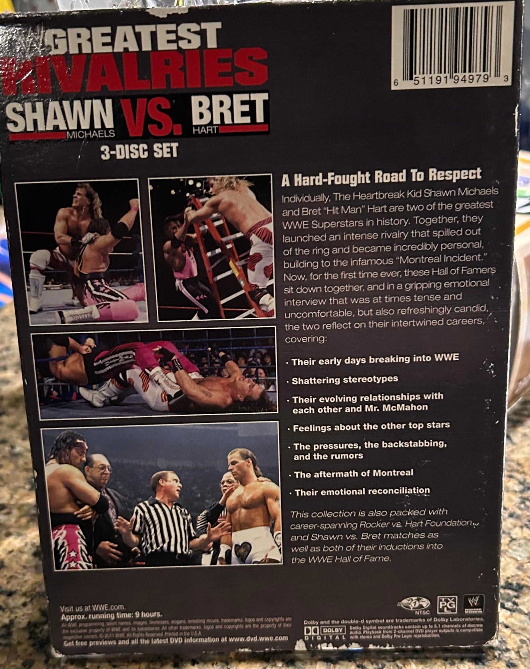 WWE Greatest Rivalries, Shawn vs Bret DVD (3-Disc set) – The