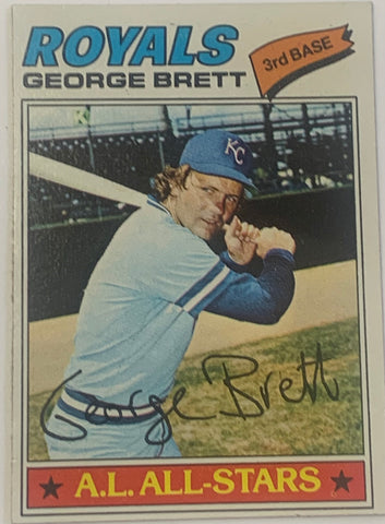 George Brett 1977 Topps Baseball Card ROYALS V1