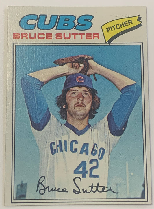 Bruce Sutter 1977 Topps Baseball ROOKIE Card CUBS V2
