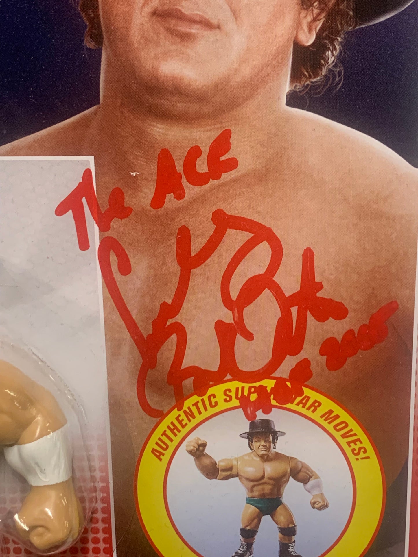 Cowboy Bob Orton SIGNED WWE Mattel Retro Action Figure COA