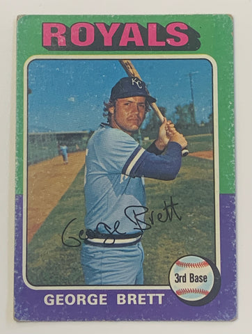 George Brett 1975 Topps Baseball ROOKIE Card (Hall of Famer)